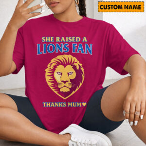 Auspiritmerch Brisbane Lions x Mother's Day T-Shirt Custom Name Gift For Fan