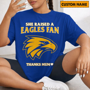 Auspiritmerch West Coast Eagles x Mother's Day T-Shirt Custom Name Gift For Fan