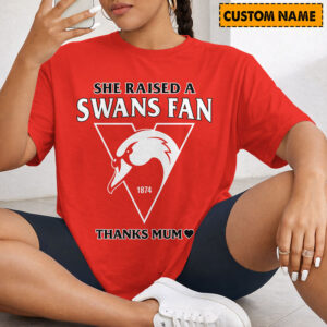 Auspiritmerch Sydney Swans x Mother's Day T-Shirt Custom Name Gift For Fan