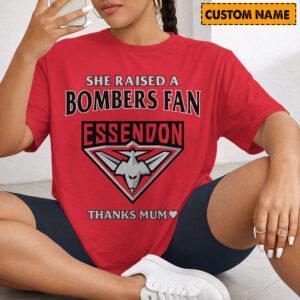 Auspiritmerch Essendon x Mother's Day T-Shirt Custom Name Gift For Fan