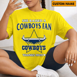 Auspiritmerch North Queensland Cowboys x Mother's Day T-Shirt Custom Name Gift For Fan