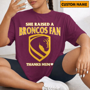 Auspiritmerch Brisbane Broncos x Mother's Day T-Shirt Custom Name Gift For Fan