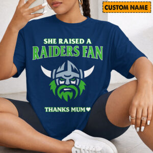 Auspiritmerch Canberra Raiders x Mother's Day T-Shirt Custom Name Gift For Fan