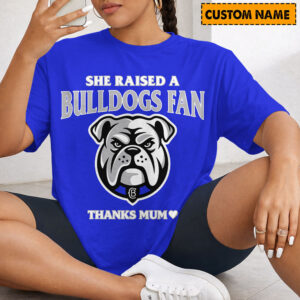 Auspiritmerch Canterbury-Bankstown Bulldogs x Mother's Day T-Shirt Custom Name Gift For Fan