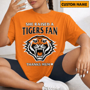 Auspiritmerch Wests Tigers x Mother's Day T-Shirt Custom Name Gift For Fan
