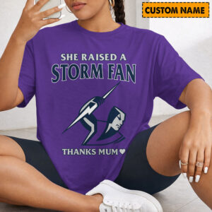 Auspiritmerch Melbourne Storm x Mother's Day T-Shirt Custom Name Gift For Fan
