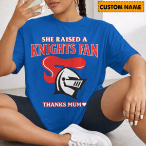 Auspiritmerch Newcastle Knights x Mother's Day T-Shirt Custom Name Gift For Fan