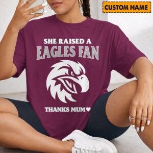 Auspiritmerch Manly Warringah Sea Eagles x Mother's Day T-Shirt Custom Name Gift For Fan