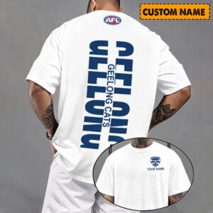 Auspiritmerch Geelong Cats Casual T-Shirt Custom Name Gift For Fan