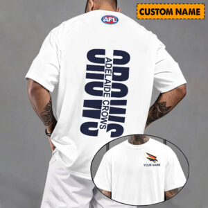 Auspiritmerch Adelaide Crows Casual T-Shirt Custom Name Gift For Fan