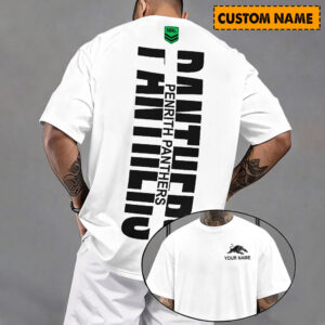 Auspiritmerch Penrith Panthers Casual T-Shirt Custom Name Gift For Fan