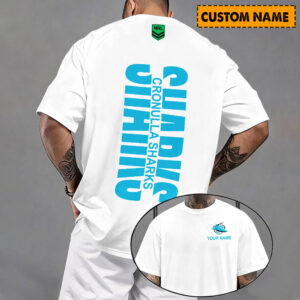 Auspiritmerch Cronulla-Sutherland Sharks Casual T-Shirt Custom Name Gift For Fan
