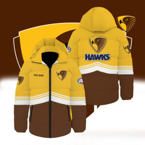 Auspiritmerch Hawthorn Hawks Waterproof Thickened Down Jacket Custom Name Gifts For Fan