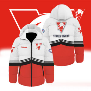 Auspiritmerch Sydney Swans Waterproof Thickened Down Jacket Custom Name Gifts For Fan