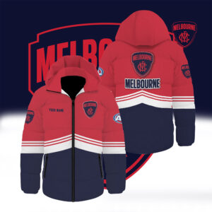 Auspiritmerch Melbourne Demons Waterproof Thickened Down Jacket Custom Name Gifts For Fan