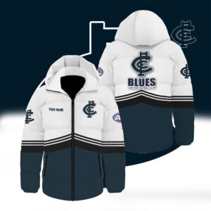 Auspiritmerch Carlton Blues Waterproof Thickened Down Jacket Custom Name Gifts For Fan
