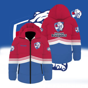Auspiritmerch Canterbury-Bankstown Bulldogs Waterproof Thickened Down Jacket Custom Name Gifts For Fan