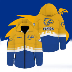 Auspiritmerch West Coast Eagles Waterproof Thickened Down Jacket Custom Name Gifts For Fan