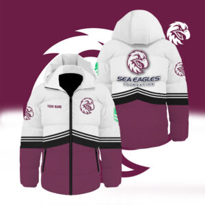 Auspiritmerch Manly Warringah Sea Eagles Waterproof Thickened Down Jacket Custom Name Gifts For Fan