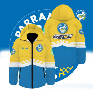 Auspiritmerch Parramatta Eels Waterproof Thickened Down Jacket Custom Name Gifts For Fan