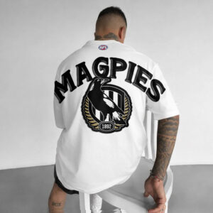 Auspiritmerch Collingwood Magpies Casual T-Shirt Custom Name Gift For Fan