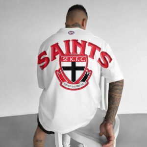 Auspiritmerch St Kilda Saints Casual T-Shirt Custom Name Gift For Fan