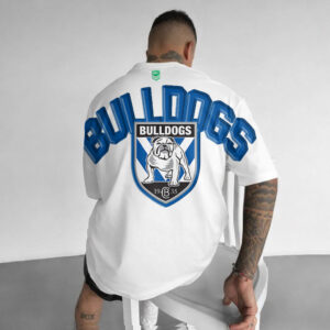 Auspiritmerch Canterbury-Bankstown Bulldogs Casual T-Shirt Custom Name Gift For Fan