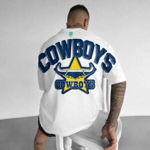 Auspiritmerch North Queensland Cowboys Casual T-Shirt Custom Name Gift For Fan