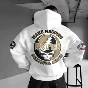Auspiritmerch Collingwood Magpies x Grateful Again Hoodie Custom Name Gifts For Fan