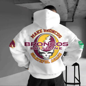 Auspiritmerch Brisbane Broncos x Grateful Again Hoodie Custom Name Gifts For Fan
