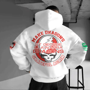 Auspiritmerch St. George Illawarra Dragons x Grateful Again Hoodie Custom Name Gifts For Fan