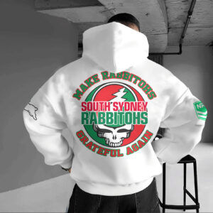 Auspiritmerch South Sydney Rabbitohs x Grateful Again Hoodie Custom Name Gifts For Fan