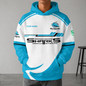 Auspiritmerch Cronulla-Sutherland Sharks Premium Hoodie Custom Any Name Gifts For Fan