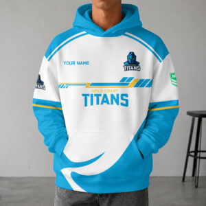 Auspiritmerch Gold Coast Titans Premium Hoodie Custom Any Name Gifts For Fan