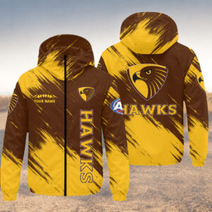 Auspiritmerch Hawthorn Hawks Windbreaker Jacket Custom Name Daily Casual Fashion