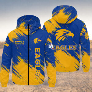 Auspiritmerch West Coast Eagles Windbreaker Jacket Custom Name Daily Casual Fashion