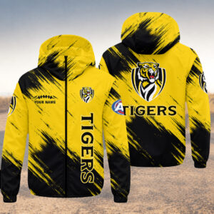 Auspiritmerch Richmond Tigers Windbreaker Jacket Custom Name Daily Casual Fashion