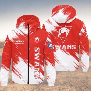 Auspiritmerch Sydney Swans Windbreaker Jacket Custom Name Daily Casual Fashion