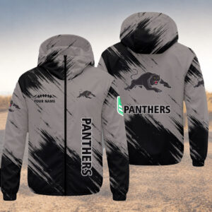 Auspiritmerch Penrith Panthers Windbreaker Jacket Custom Name Daily Casual Fashion
