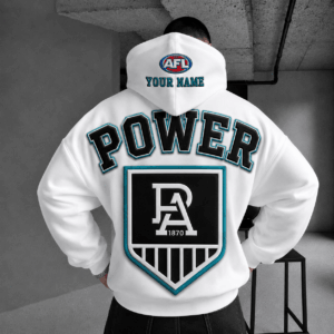 Auspiritmerch Port Adelaide Hoodie Custom Name Gifts For Fan