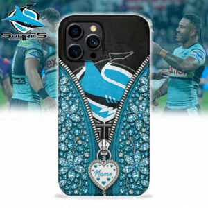 Auspiritmerch Cronulla-Sutherland Sharks Phone Case Custom Name Gift For Fan