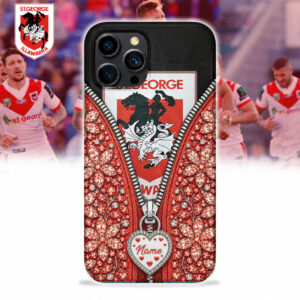 Auspiritmerch St. George Illawarra Dragons Phone Case Custom Name Gift For Fan