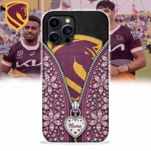 Auspiritmerch Brisbane Broncos Phone Case Custom Name Gift For Fan