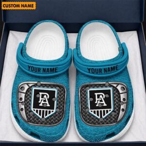 Auspiritmerch Port Adelaide Crocs Crocband Clogs Shoes Comfortable For Men Women and Kids