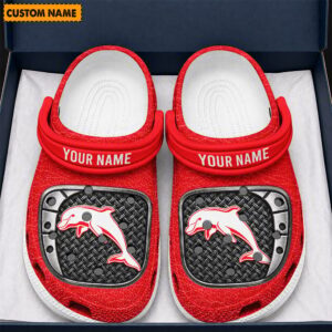 Auspiritmerch Redcliffe Dolphins Crocs Crocband Clogs Shoes Comfortable For Men Women and Kids