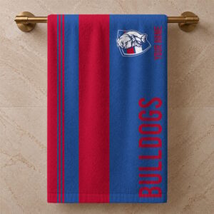 Auspiritmerch Western Bulldogs Premium Bath/ Beach Towel Personalized Gift For Fan