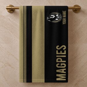 Auspiritmerch Collingwood Magpies Premium Bath/ Beach Towel Personalized Gift For Fan