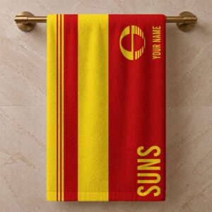 Auspiritmerch Gold Coast Suns Premium Bath/ Beach Towel Personalized Gift For Fan