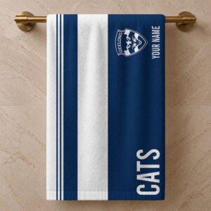 Auspiritmerch Geelong Cats Premium Bath/ Beach Towel Personalized Gift For Fan