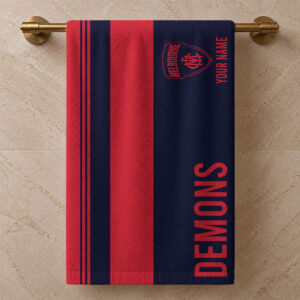 Auspiritmerch Melbourne Demons Premium Bath/ Beach Towel Personalized Gift For Fan